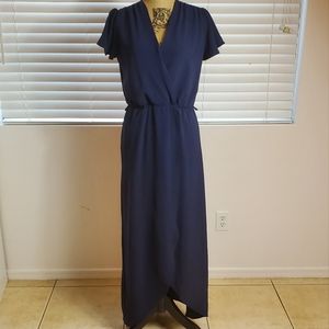 FRAICHE High/Low Faux Wrap Dress